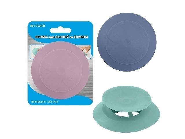 Пробка для ванной со сливом 34-25